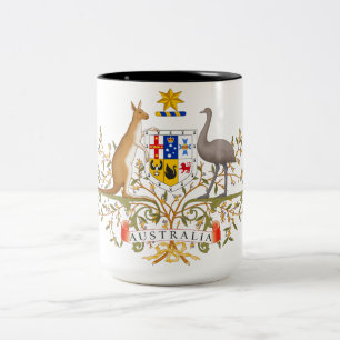 Wappen Australiens Zweifarbige Tasse