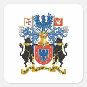 Wappen Azoren (Portugal) Quadratischer Aufkleber