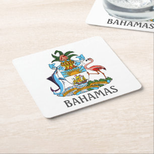 Wappen - Bahamas Rechteckiger Pappuntersetzer