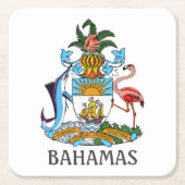 Wappen - Bahamas Rechteckiger Pappuntersetzer (Vorderseite)