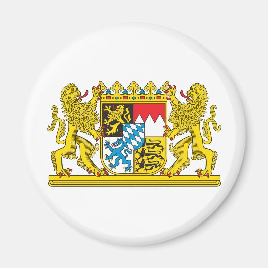 Wappen Bayerns Offizielles deutsches Symbol Magnet (Vorne)