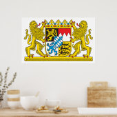 Wappen Bayerns Offizielles deutsches Symbol Poster (Küche)