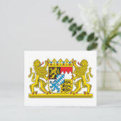 Wappen Bayerns Offizielles deutsches Symbol Postkarte (Stehend Vorderseite)