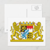 Wappen Bayerns Offizielles deutsches Symbol Postkarte (Vorne/Hinten)
