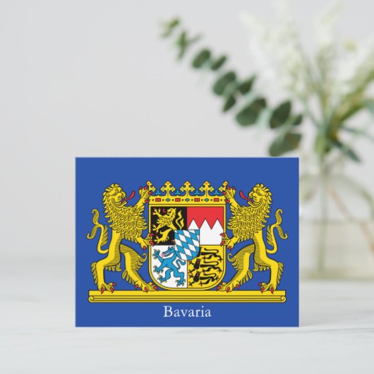 Wappen Bayerns Postkarte (Stehend Vorderseite)