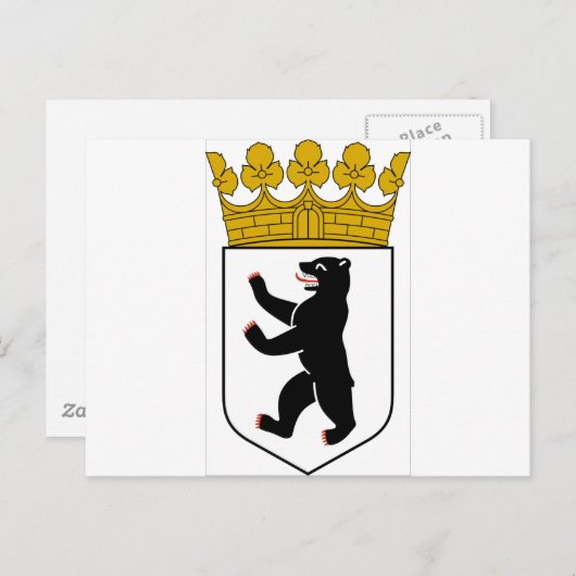 Wappen Berlins (Deutschland) Postkarte (Vorne/Hinten)