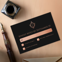 Wappen Black Pink Rose Gold Monogramm Hochzeit