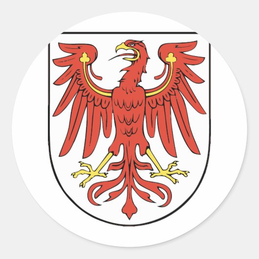 Wappen Brandenburg Runder Aufkleber (Vorderseite)