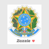 Wappen Brasiliens (1968-1971) Aufkleber (Blatt)