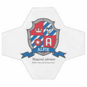 Wappen-Brief Ein Roter Wolf Kronstar Alfie Fußball (Flach)