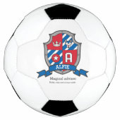 Wappen-Brief Ein Roter Wolf Kronstar Alfie Fußball (Vorderseite)