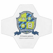 Wappen Buchstabe B grüner Bärenstar Brendon Fußball (Flach)
