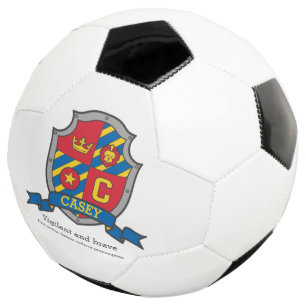 Wappen Buchstabe C Rot-Gelb-Kronen-Löwe Casey Fußball