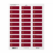 Wappen Burgundy Imitats Gold Elegante Wedding Mono (Vorne)