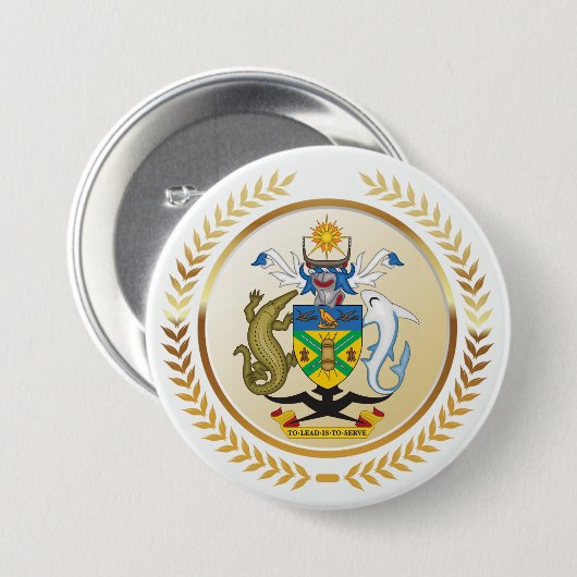 Wappen-Coat der Salomonen Button (Vorne & Hinten)