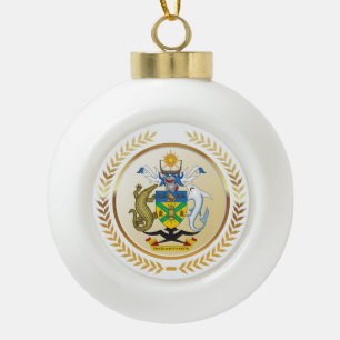 Wappen-Coat der Salomonen Keramik Kugel-Ornament