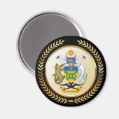 Wappen-Coat der Salomonen Magnet (Vorderseite/Rückseite)