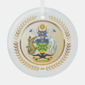 Wappen-Coat der Salomonen Ornament Aus Glas (Vorderseite)