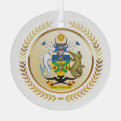 Wappen-Coat der Salomonen Ornament Aus Glas (Rückseite)