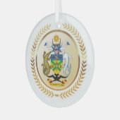 Wappen-Coat der Salomonen Ornament Aus Glas (Vorderseite links)