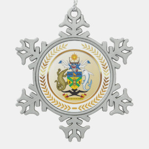Wappen-Coat der Salomonen Schneeflocken Zinn-Ornament