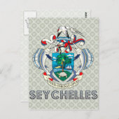 Wappen-Coat der Seychellen Postkarte (Vorne/Hinten)