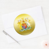 Wappen-Coat im Vereinigten Königreich Runder Aufkleber (Umschlag)