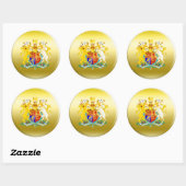 Wappen-Coat im Vereinigten Königreich Runder Aufkleber (Blatt)