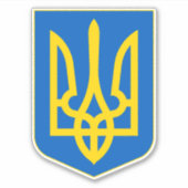 Wappen-Coat in der Ukraine Aufkleber (Vorderseite)