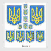 Wappen-Coat in der Ukraine Aufkleber (Blatt)