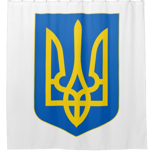 Wappen-Coat in der Ukraine Duschvorhang (Vorderseite)