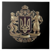 Wappen-Coat in der Ukraine Fliese (Vorderseite)