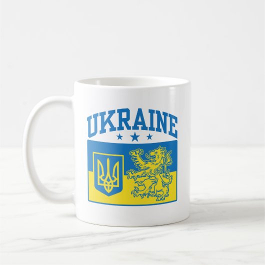 Wappen-Coat in der Ukraine Kaffeetasse (Links)