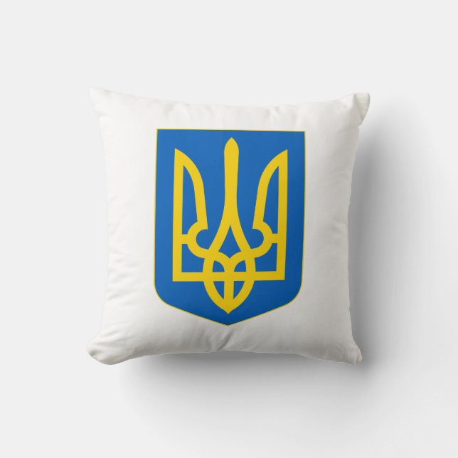 Wappen-Coat in der Ukraine Kissen (Vorderseite)