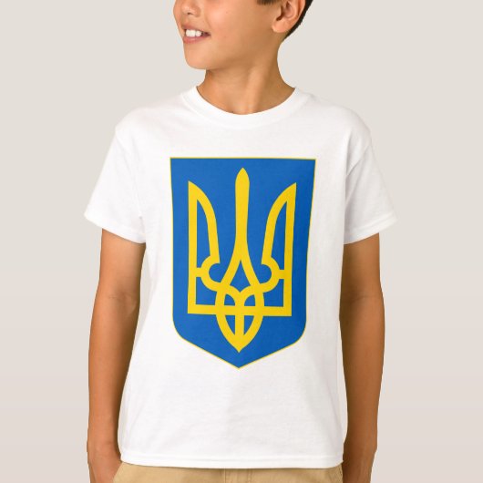 Wappen-Coat in der Ukraine T-Shirt (Vorderseite)