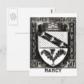Wappen-Coat, Nancy, Frankreich Postkarte (Vorne/Hinten)