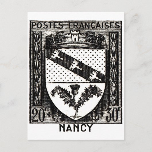 Wappen-Coat, Nancy, Frankreich Postkarte (Vorderseite)