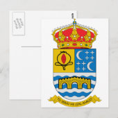 Wappen-Coat Quentar (Spanien) Postkarte (Vorne/Hinten)