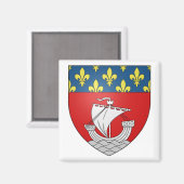 Wappen-Coat von Paris Magnet (Vorderseite/Rückseite)