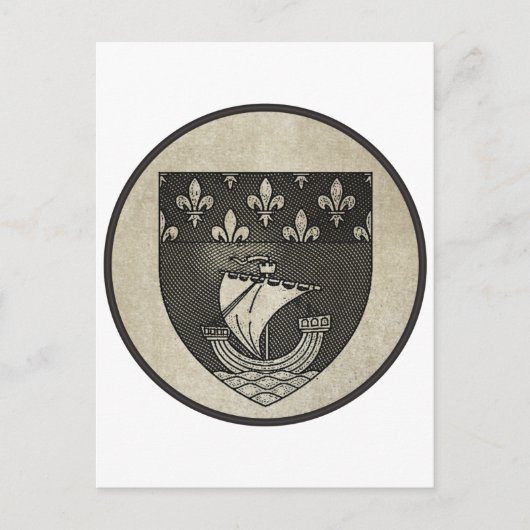 Wappen-Coat von Paris Postkarte (Vorderseite)