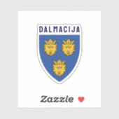 Wappen Dalmatiens, Kroatien Aufkleber (Blatt)