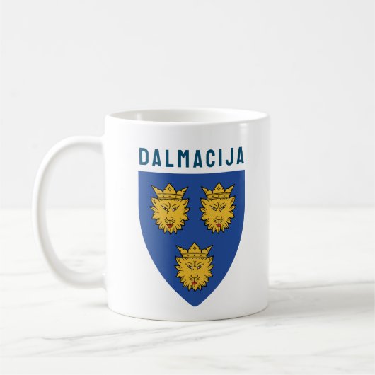 Wappen Dalmatiens, Kroatien Kaffeetasse (Links)