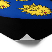 Wappen Dalmatiens, Kroatien Poster (Ecke)