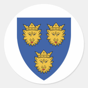 Wappen Dalmatiens, Kroatien Runder Aufkleber