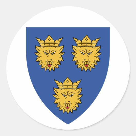 Wappen Dalmatiens, Kroatien Runder Aufkleber (Vorderseite)