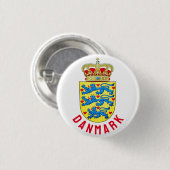 Wappen Dänemarks Button (Vorne & Hinten)