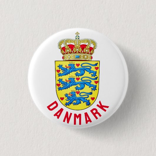Wappen Dänemarks Button (Vorderseite)