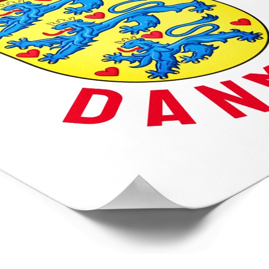 Wappen Dänemarks Poster (Ecke)