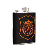 Wappen Dartboard Stier Darts Dartkunst Flachmann (Rechts)