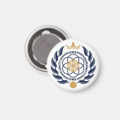 Wappen der Asgardia - Rundmagazin Magnet (Vorderseite/Rückseite)